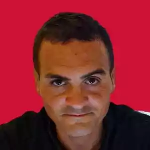 Close-up of editor Iván García