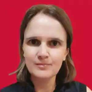 Close-up of editor Pilar G. Álvarez