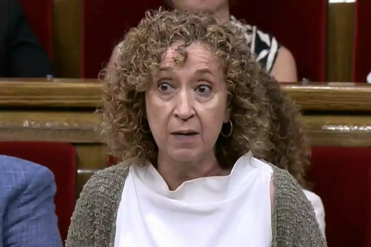 Dona al Parlament amb el cabell arrissat