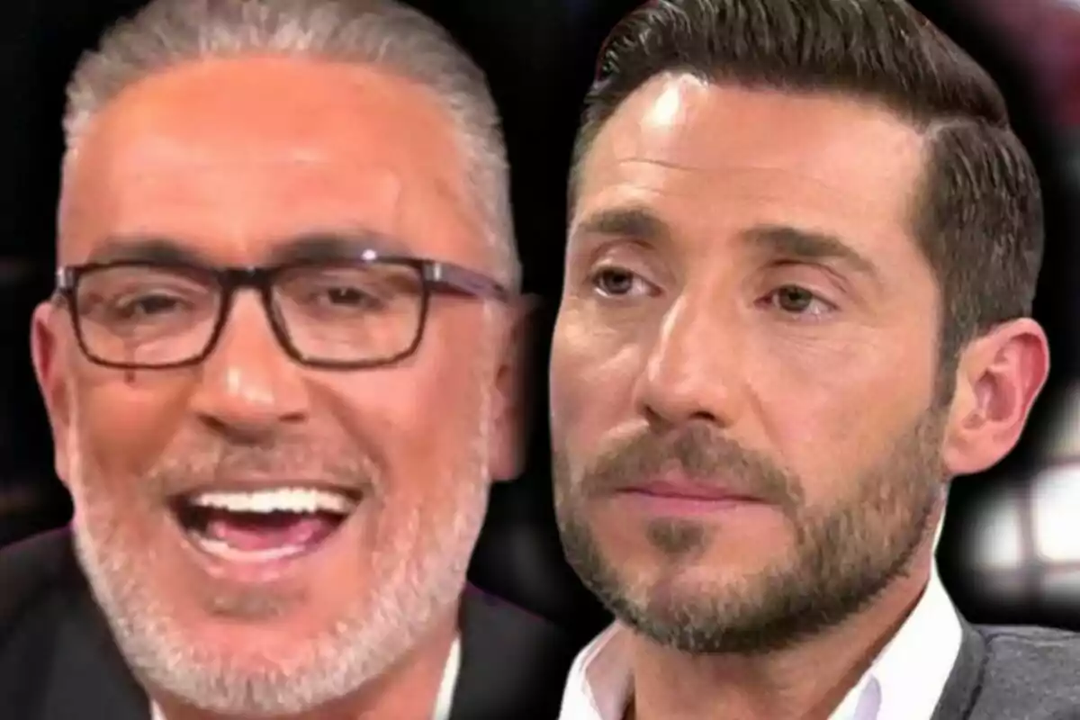 Close-up photo montage of Kiko Hernández and Antonio David Flores, both with neutral expressions.