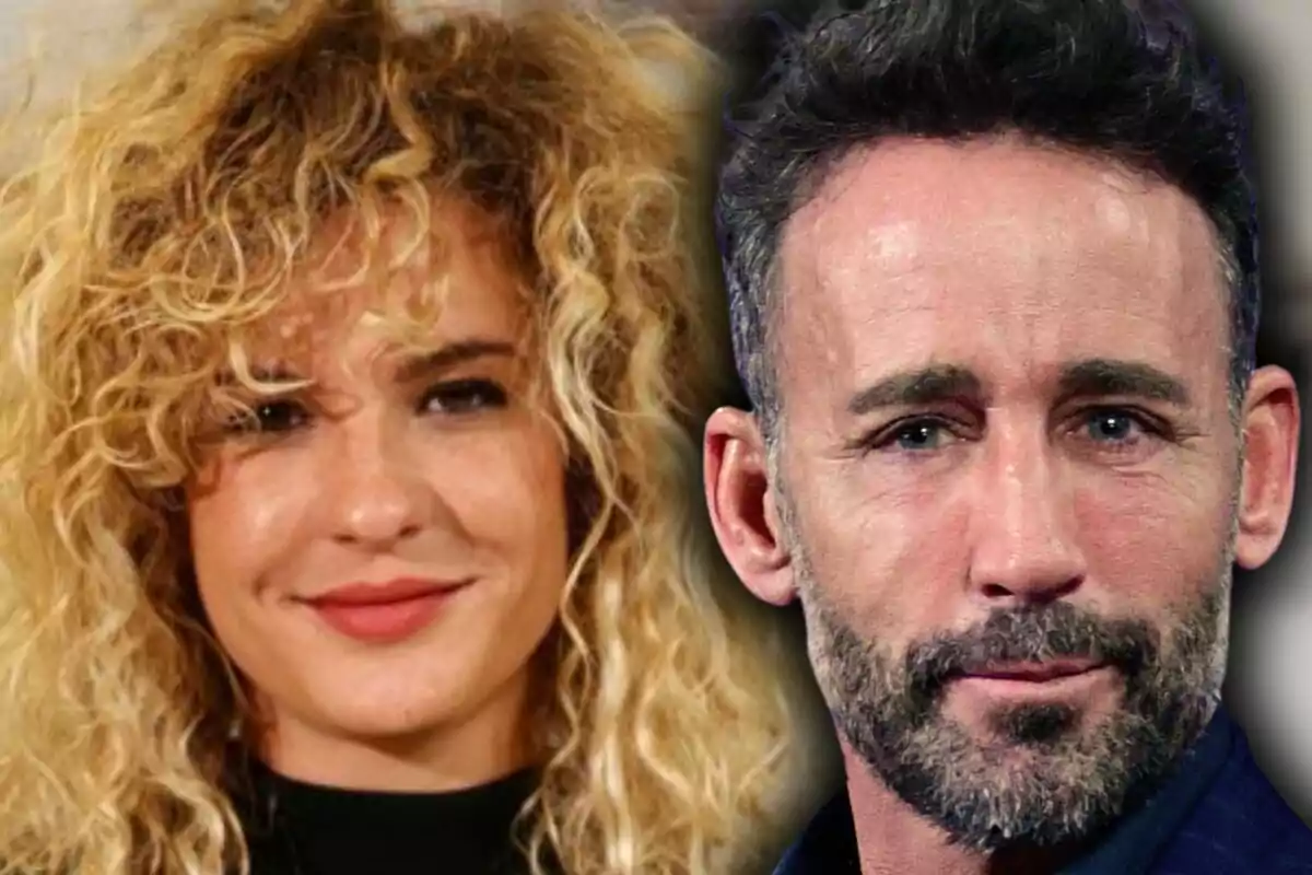 Close-up photo montage of Sheila Casas and Álvaro Muñoz Escassi, both with neutral expressions and looking at the camera.