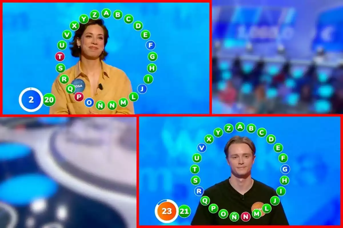 Two contestants, Rosa and Manu, take part in the final round of the Two contestants, Rosa and Manu, take part in the final round of the