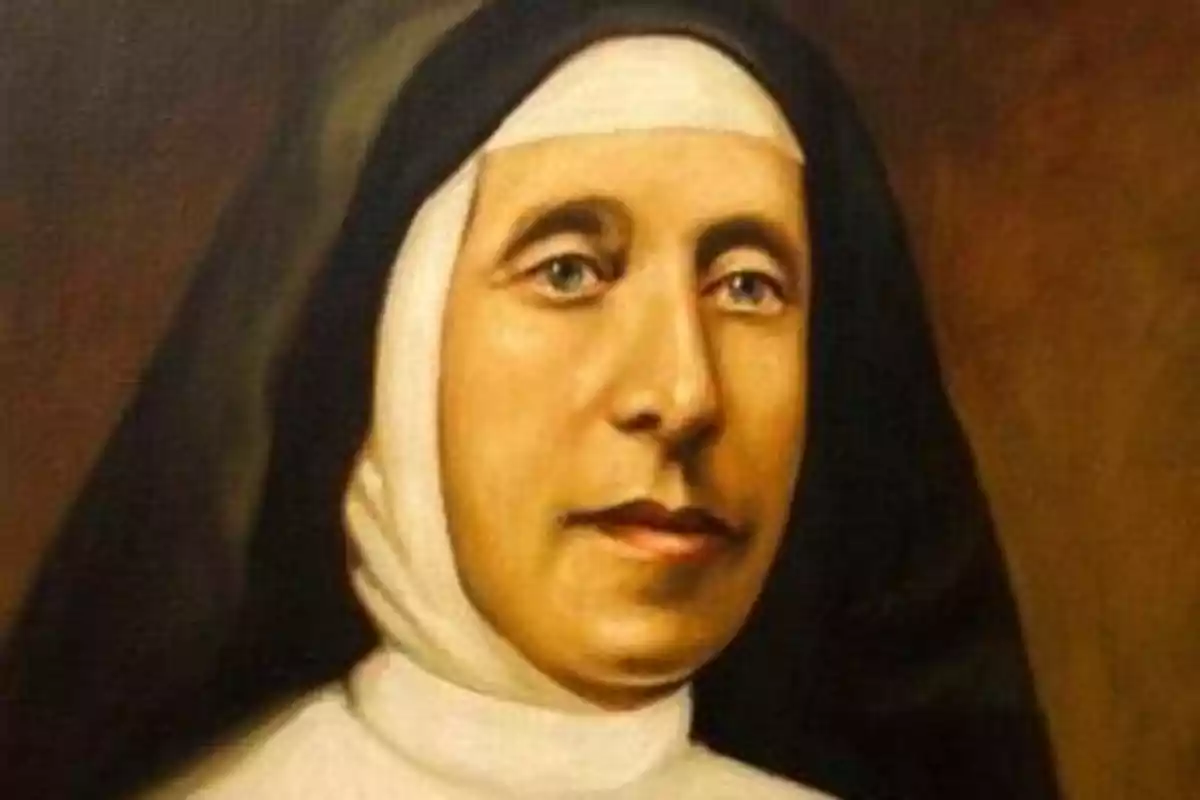 Retrat d’una dona amb hàbit religiós i expressió serena Retrat d’una dona amb hàbit religiós i expressió serena