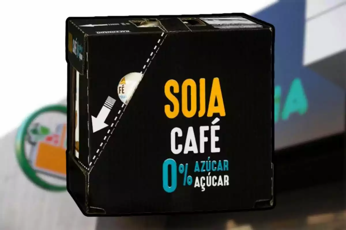 Caja negra de bebida de soja con café sin azúcar Caja negra de bebida de soja con café sin azúcar