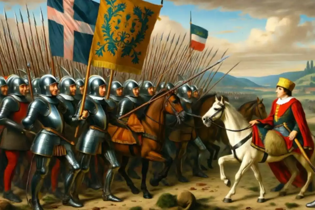 El 24 de febrer de 1525, als camps de Pavia, l’exèrcit imperial va derrotar de manera contundent les tropes franceses.