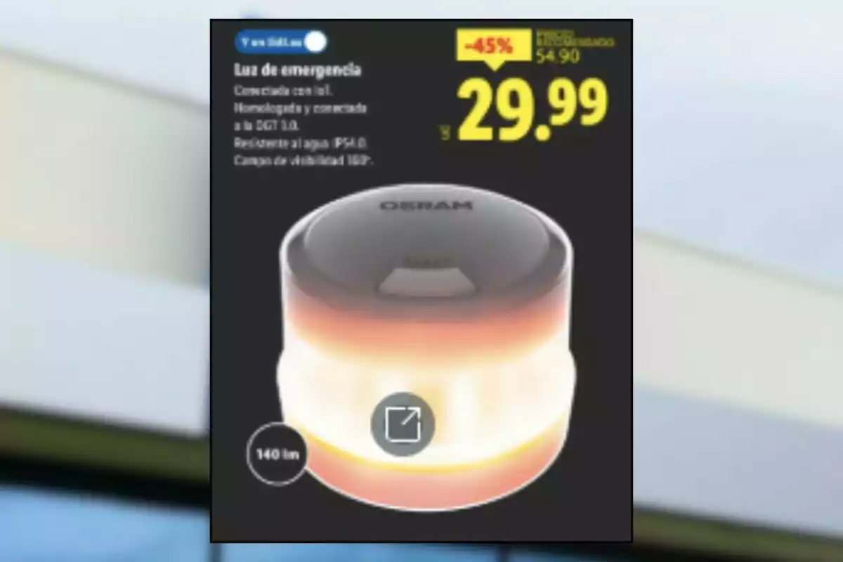Llum d'emergència Osram resistent a l'aigua amb 140 lúmens en oferta a 29,99