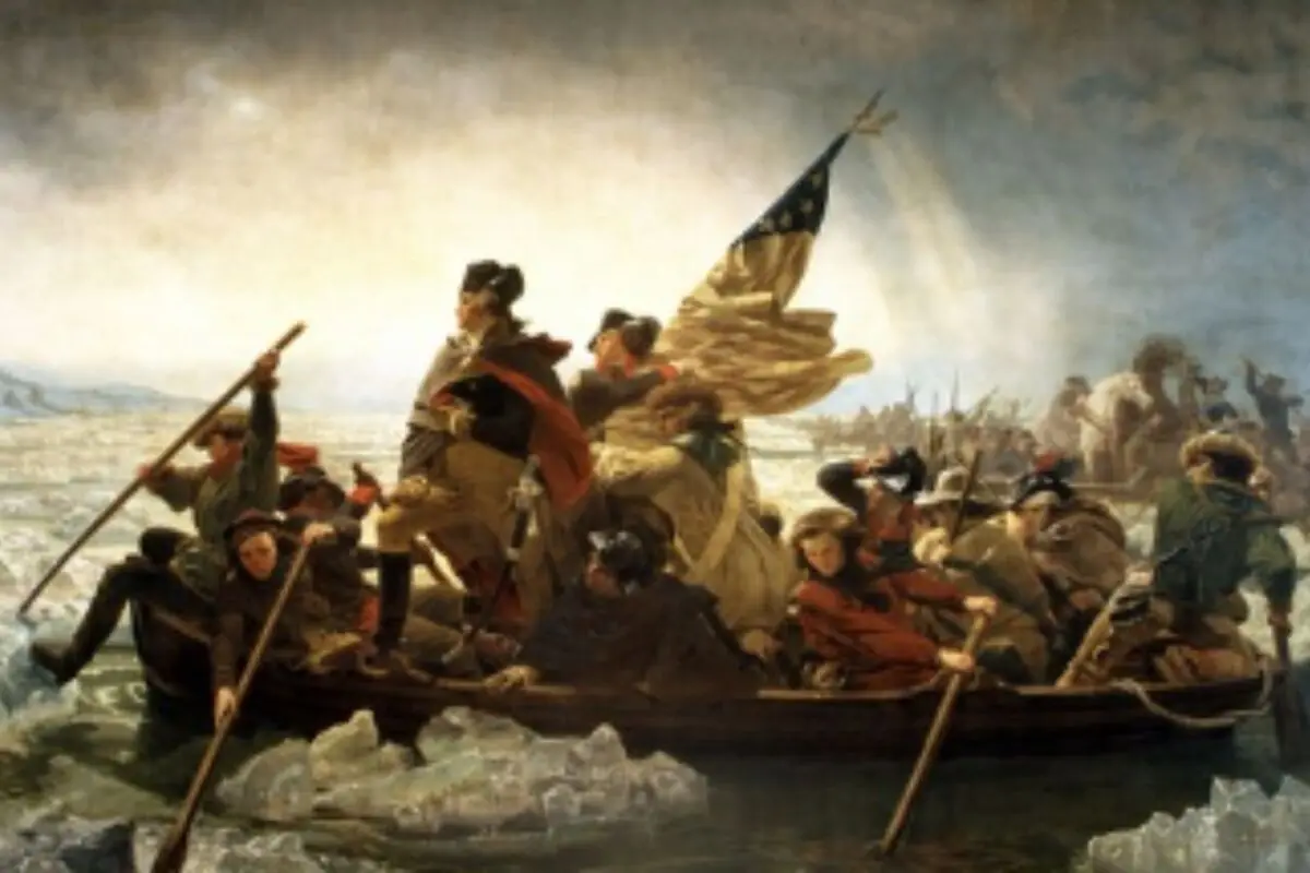 Washington creuant el riu Delaware. Emanuel Leutze, 1851. Washington creuant el riu Delaware. Emanuel Leutze, 1851.