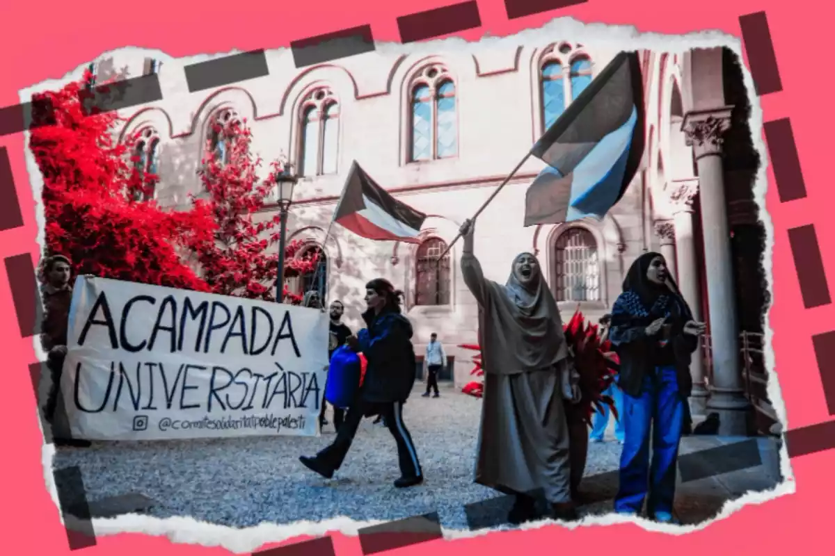 Acampada pro palestina a la universitat de Barcelona