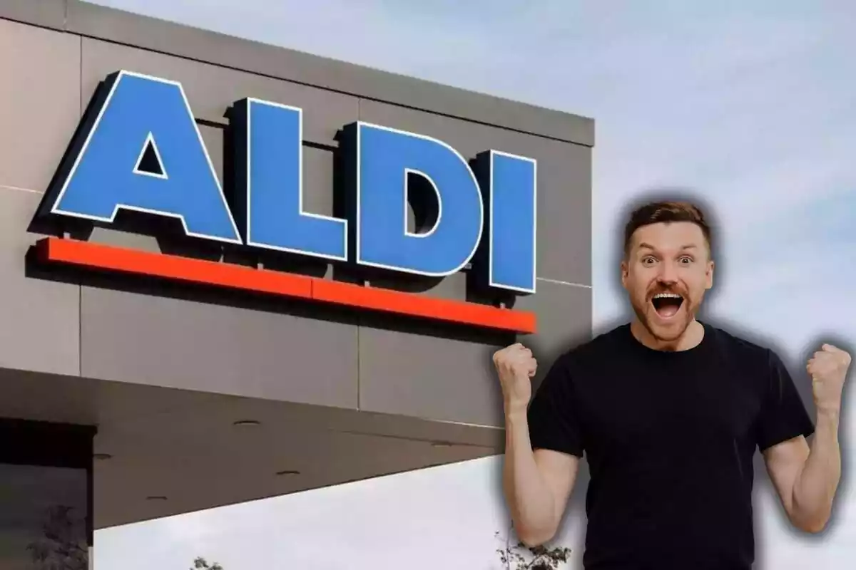 Persona feliç per les noves obertures d'Aldi