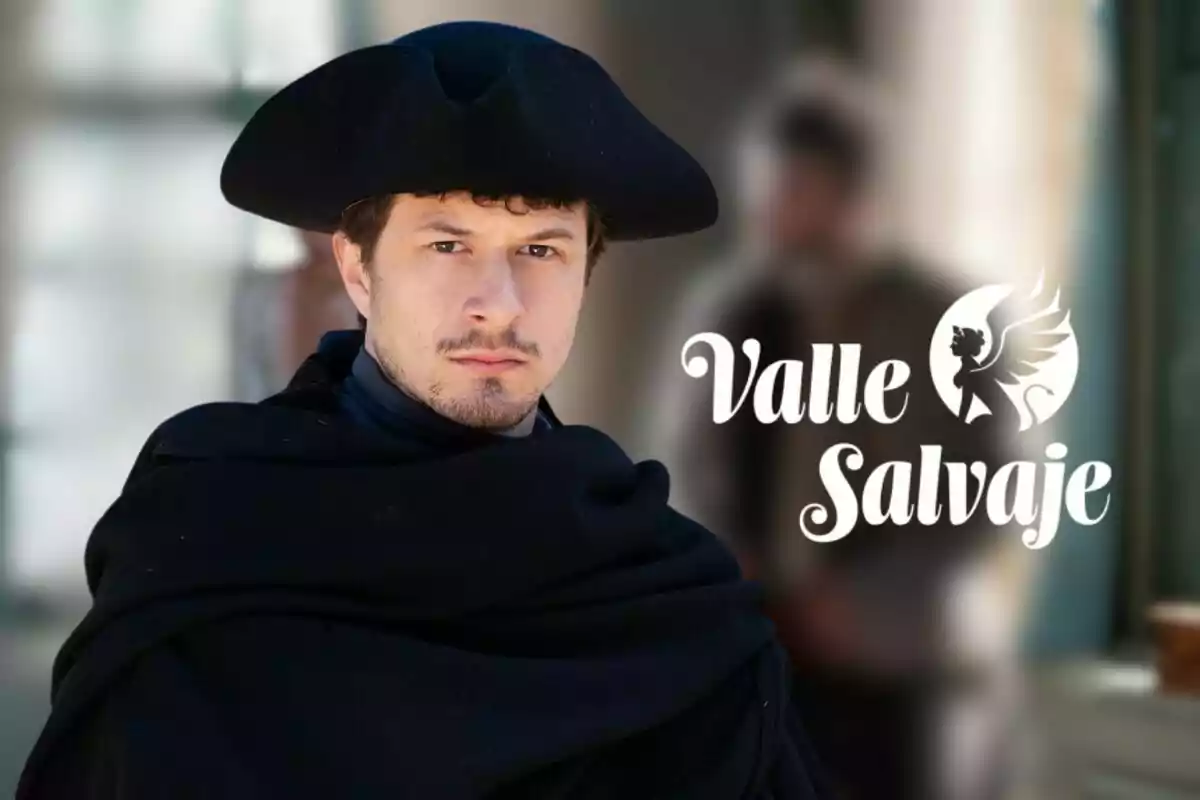 Alejandro Bordanove amb barret negre i capa fosca apareix a la imatge, al costat del text "Valle Salvaje".