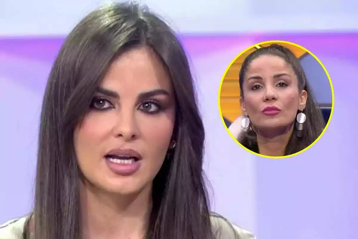 Alexia Rivas hablando en Vamos a ver con un recuadro que muestra a Ana Herminia en GH DÚO en el fondo.