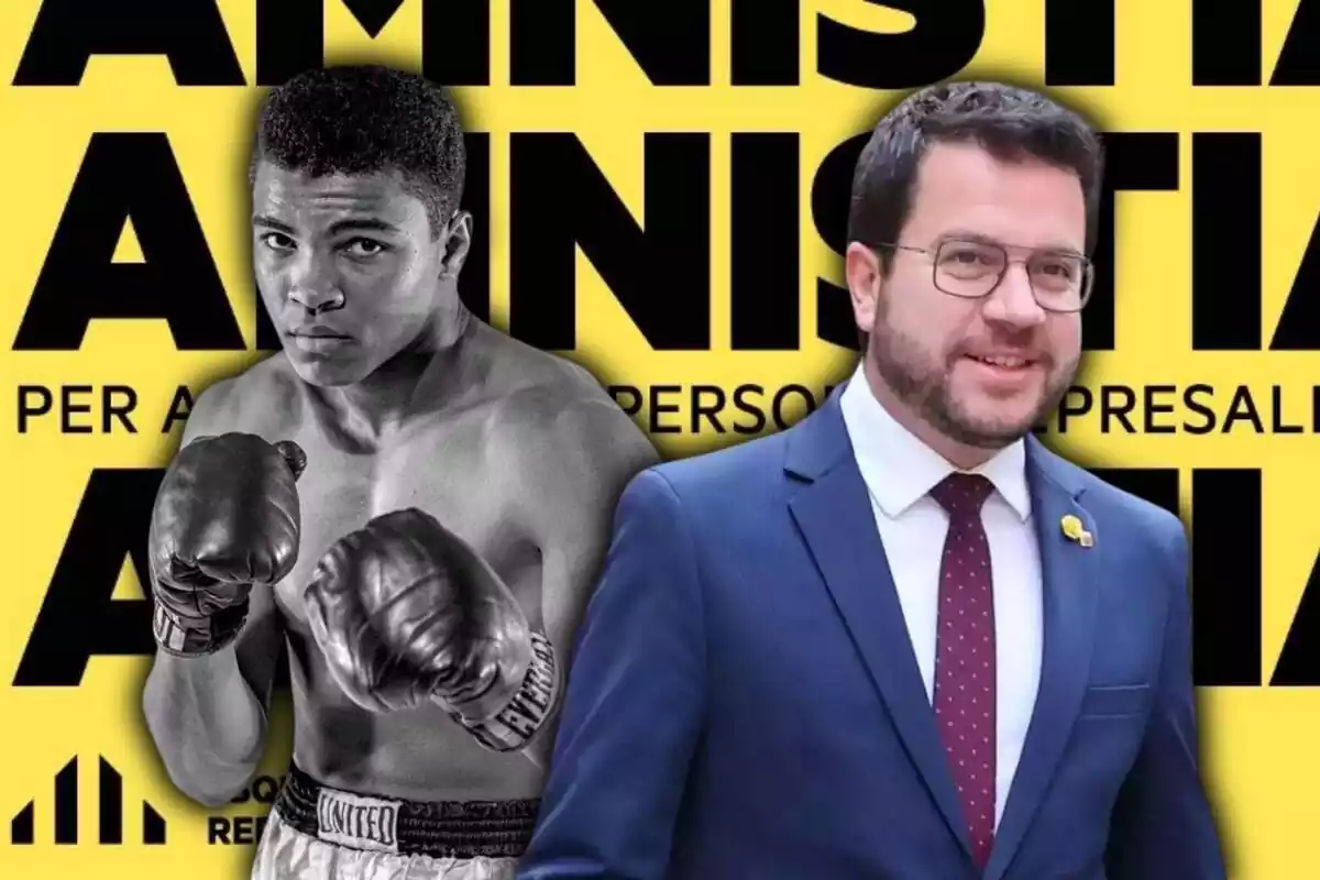 Muntatge amb Pere Aragonès i Muhammad Ali