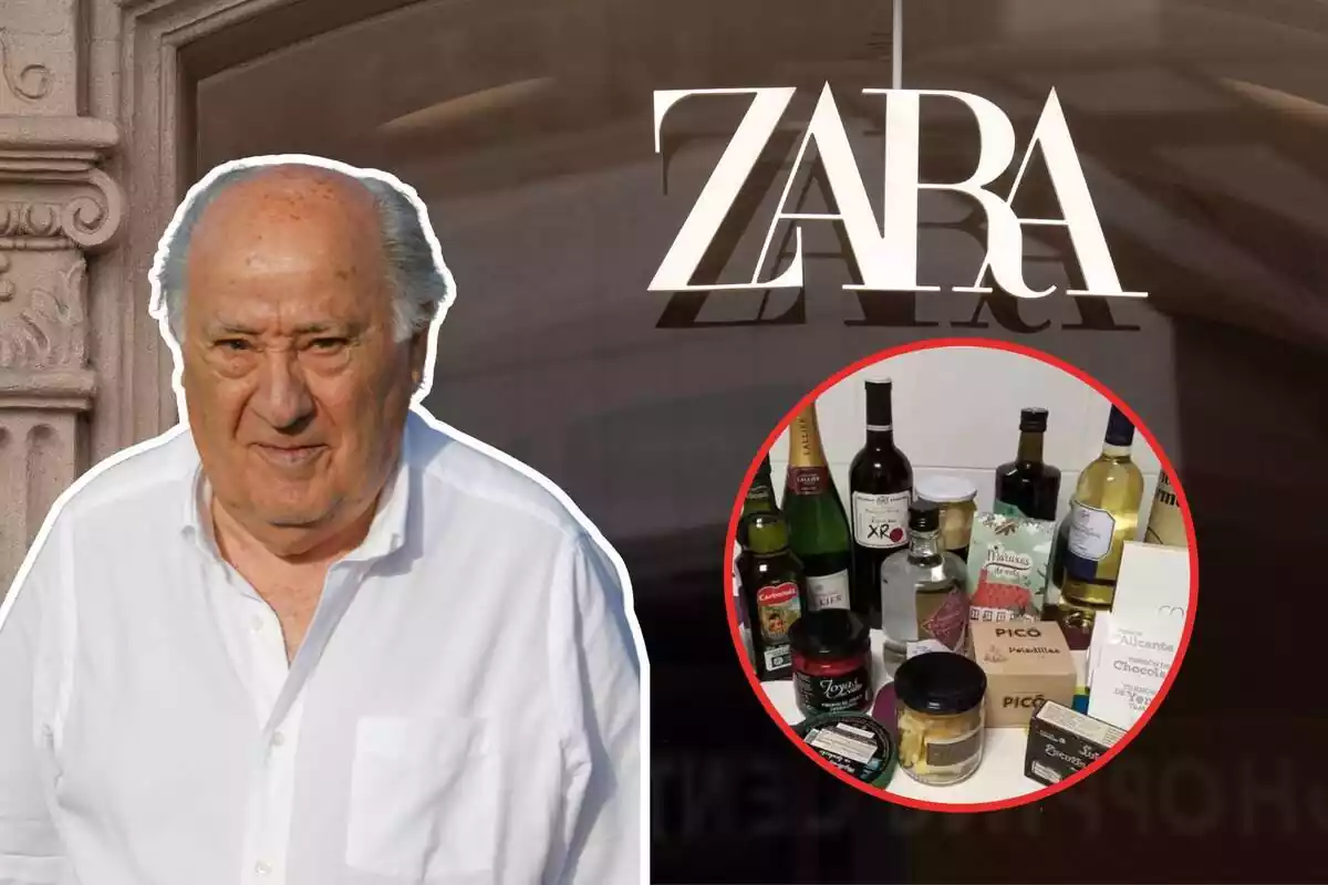 Muntatge amb Amancio Ortega, una botiga de Zara i la cistella de Nadal per als seus treballadors