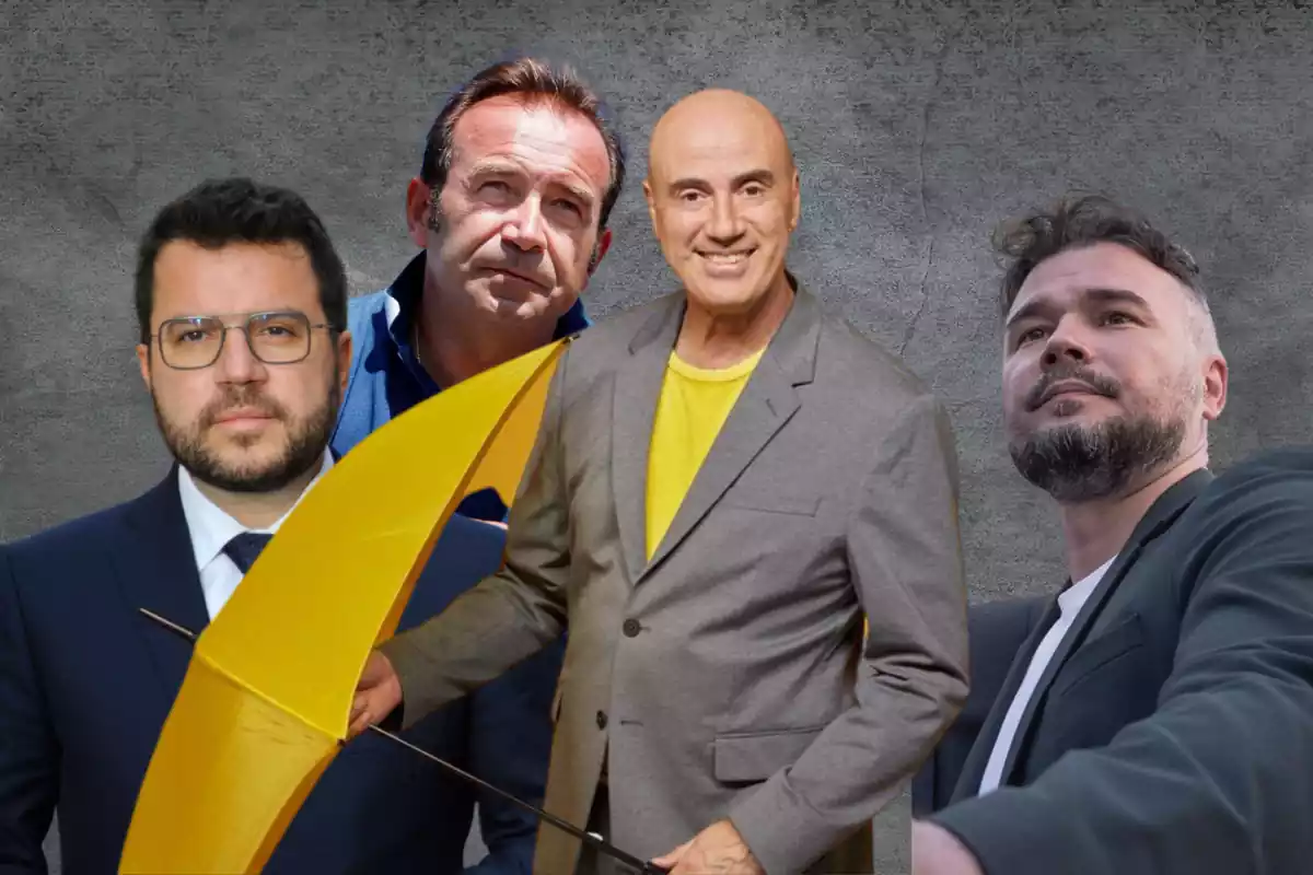 Muntatge amb Pere Aragonès, MikiMoto, Tomàs Molina i Gabriel Rufián