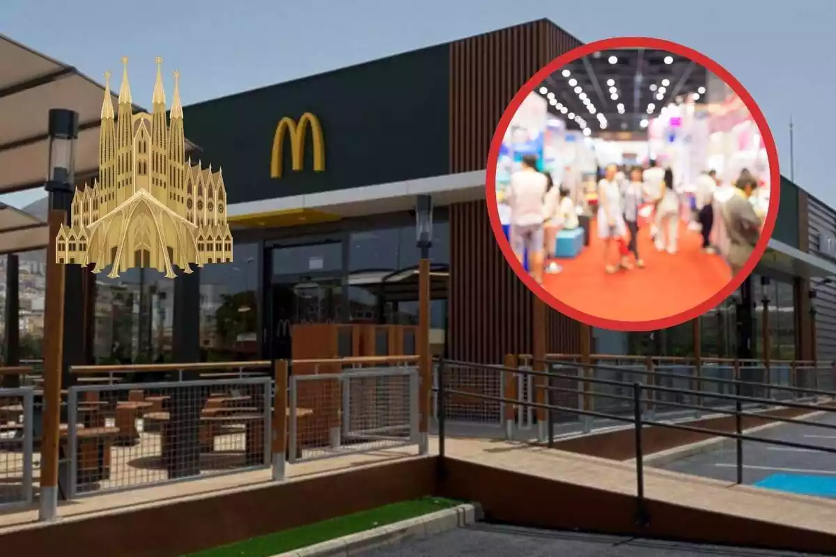 Mcdonald's, imatge borrosa i la imatge de la Sagrada Família