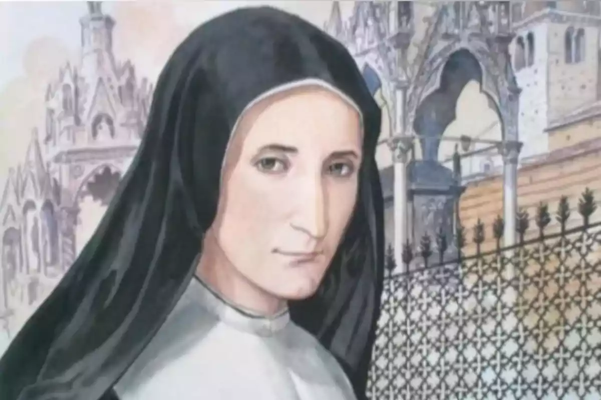 The first color painting of Blessed Catalina Volpicelli