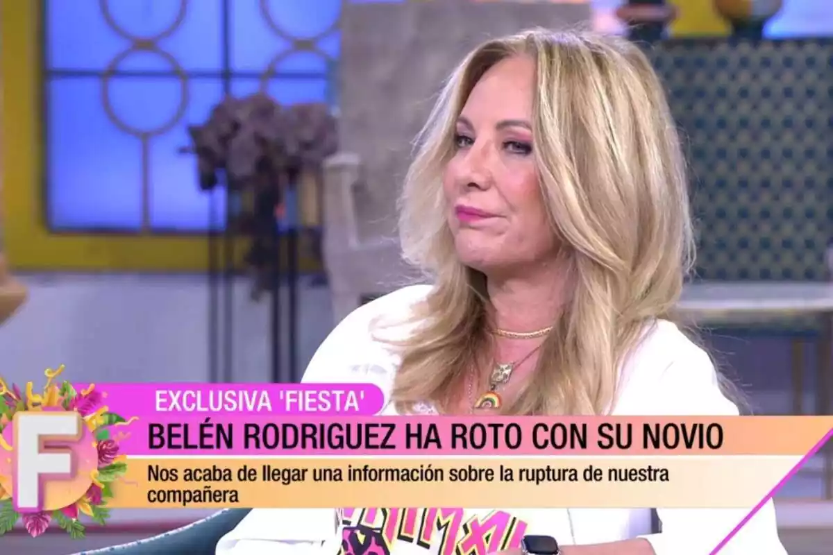Belén Rodríguez amb rostre emocionat comptant la ruptura amb el seu nuvi Belén Rodríguez amb rostre emocionat comptant la ruptura amb el seu nuvi
