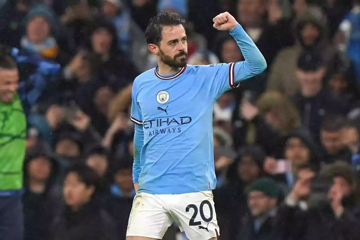 Bernardo Silva celebrant un gol