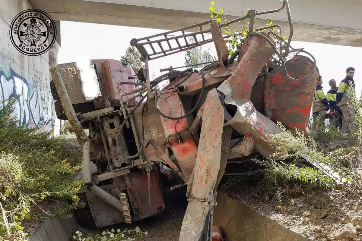 Camió bolcat a Valladolid