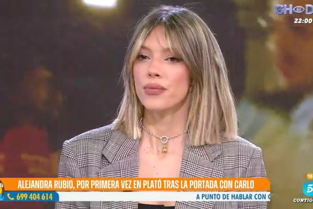 Captura d'Alejandra Rubio parlant a 'Así es la vida'