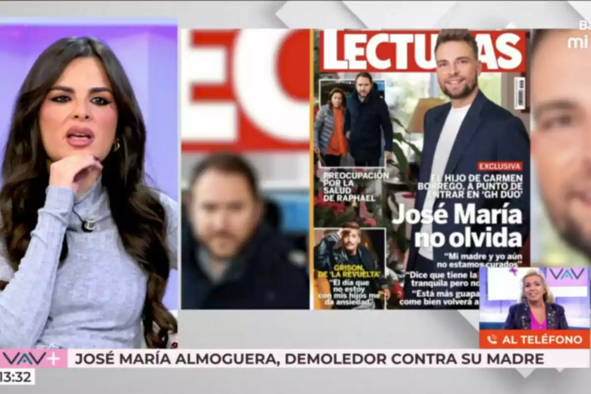 Captura d'Alexia Rivas comentant la portada de José María Almoguera a 'Vamos a veure'