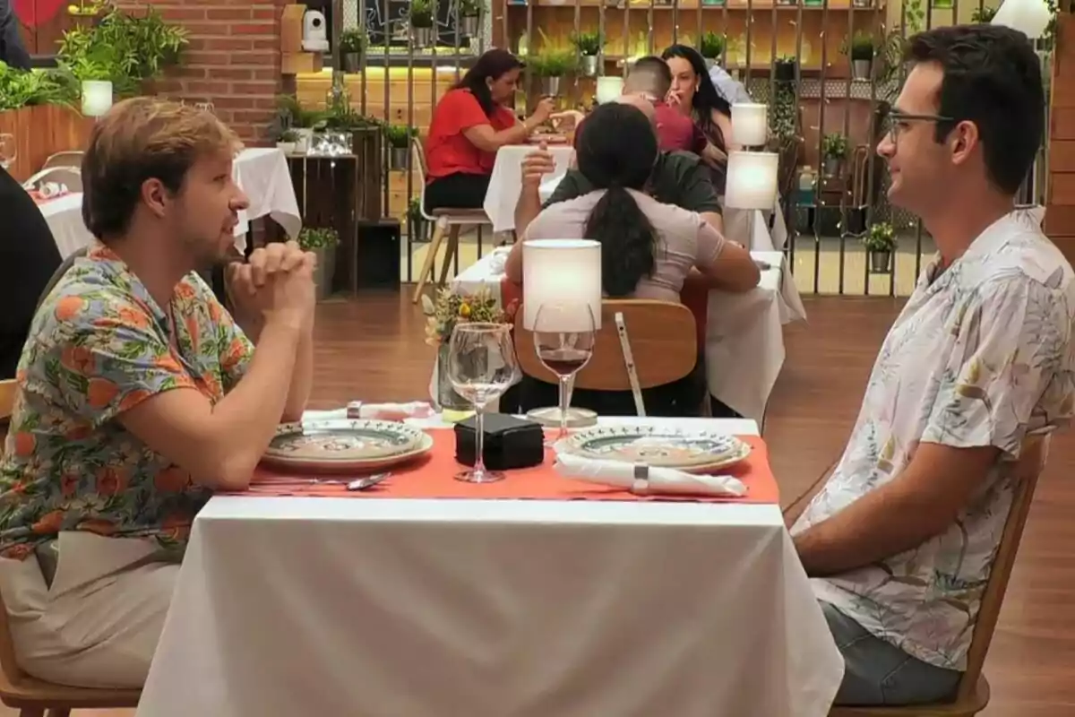 Captura de Dani i Cesare a 'First Dates'