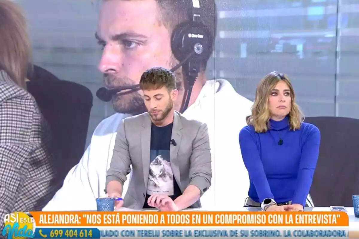 Captura de José María Almoguera, César Muñoz i Sandra Barneda a 'Así es la vida' Captura de José María Almoguera, César Muñoz i Sandra Barneda a 'Así es la vida'