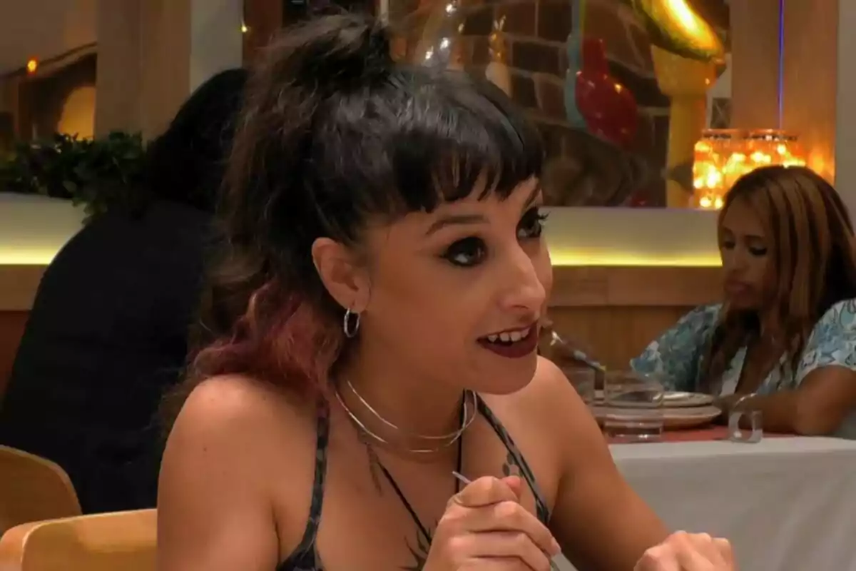 Captura de Katia a 'First Dates'