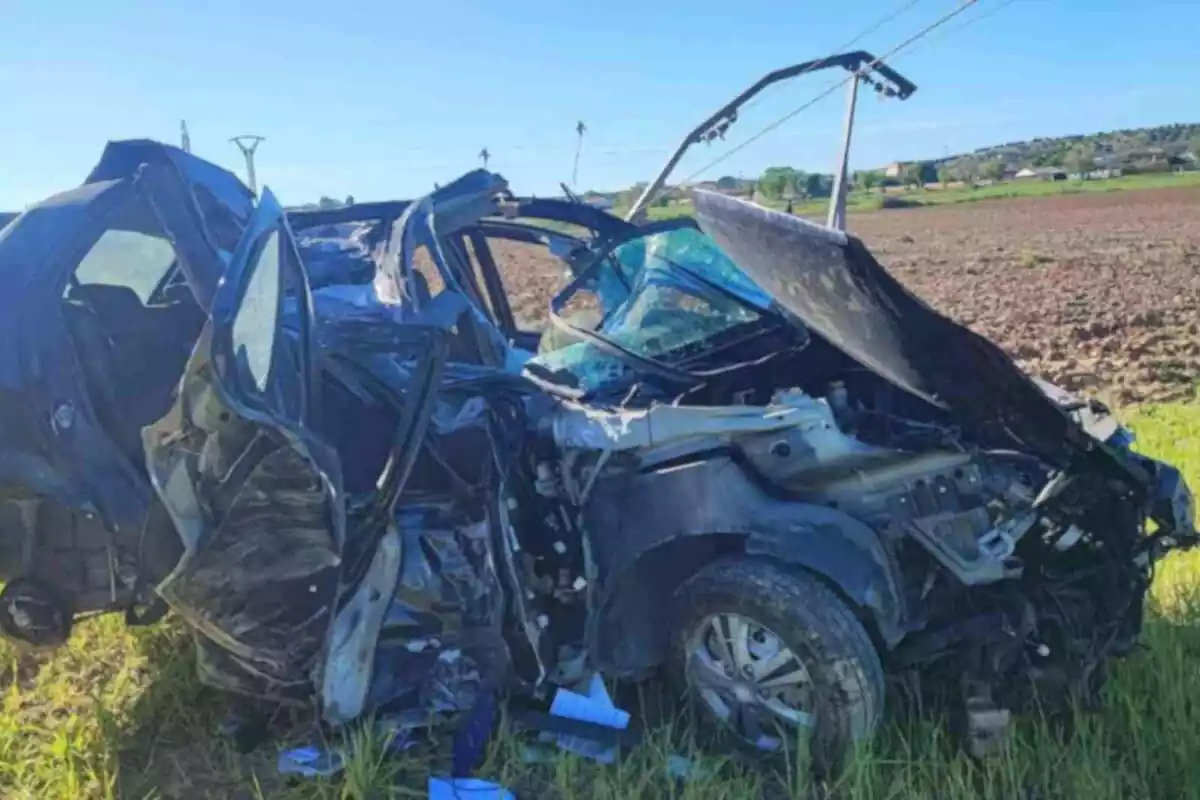 Captura del cotxe després de l'accident de Yuncos, a Toledo