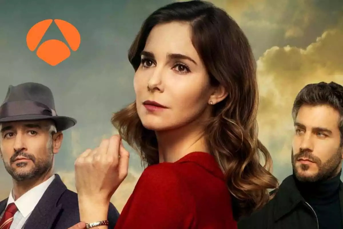 Captura del cartell de la nova sèrie d'Antena 3, 'Somnis de Llibertat', amb els actors Natalia Sánchez, Alain Hernández i Dani Tatay com a protagonistes