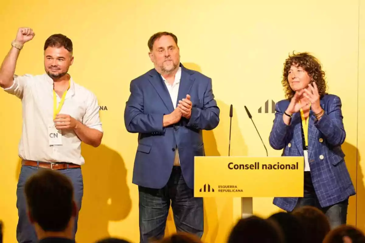 Rufián, Junqueras y Jordà, en el consejo nacional en el ERC