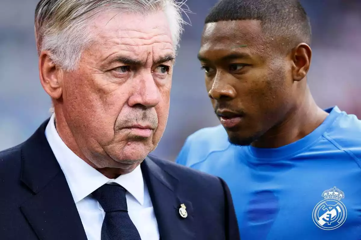 Muntatge de Carlo Ancelotti amb David Alaba