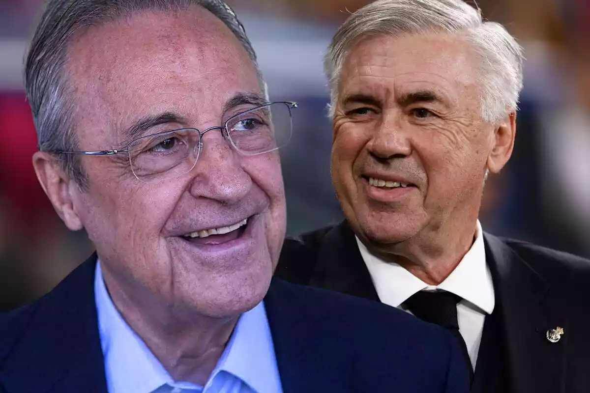 Florentino Pérez i Carlo Ancelotti comparteixen mirades còmplices