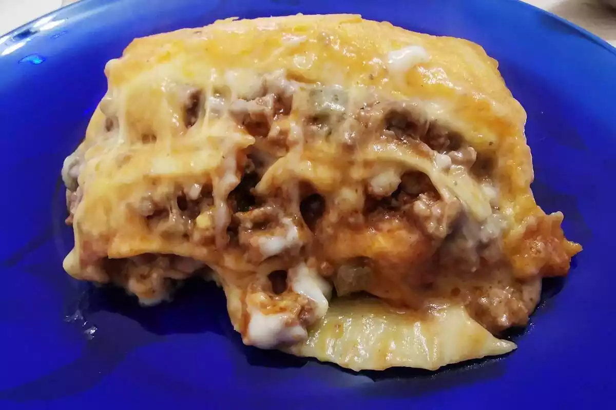 Lasagna with minced meat from Mercadona
