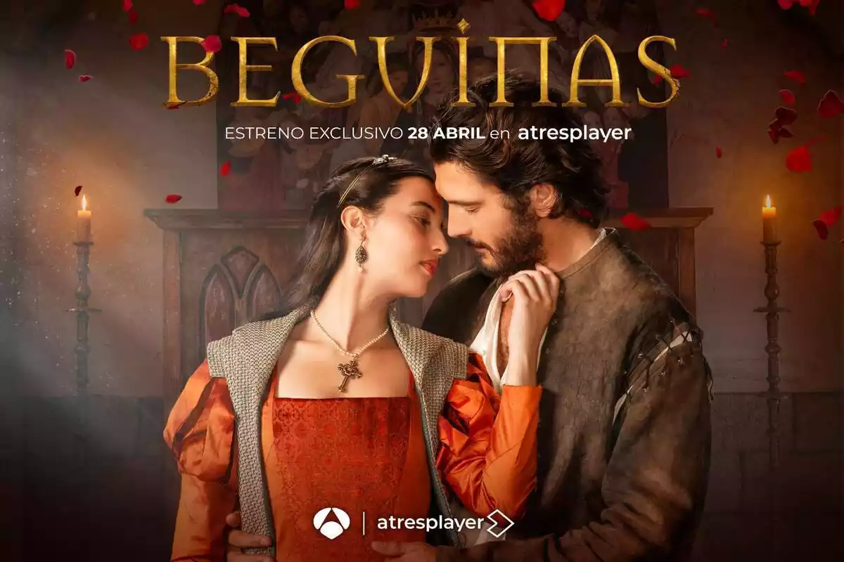 Cartell de Beguines amb Amaia Aberasturi i Yon González gairebé besant-se