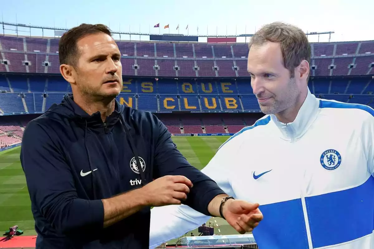 Lampard i Petr Cech al Camp Nou