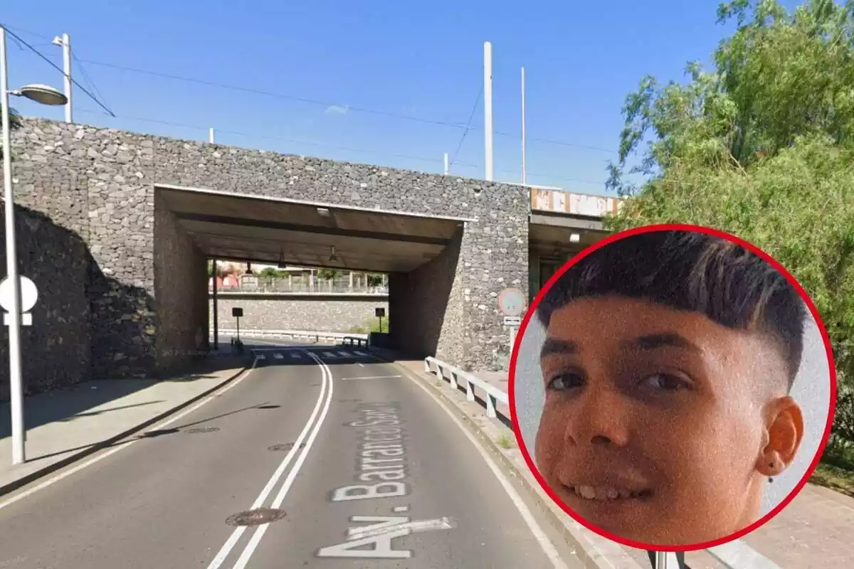 Imatge de Chago, el menor desaparegut de Tenerife amb una imatge de fons del Pont Zurita