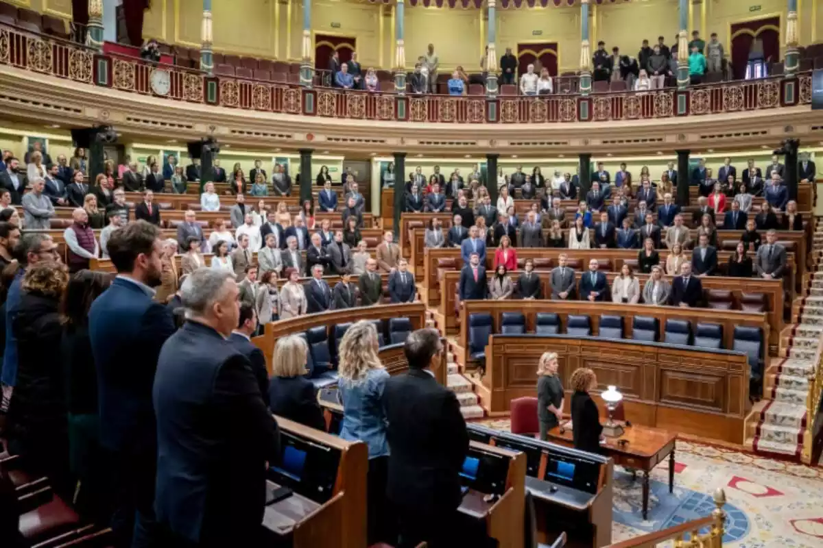 Hemicicle durant una sessió plenària, al Congrés dels Diputats, a 27 de febrer de 2024, a Madrid (Espanya)