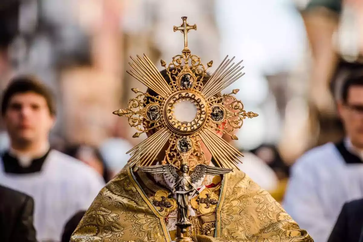 Imatge a color de la celebració del Corpus Christi
