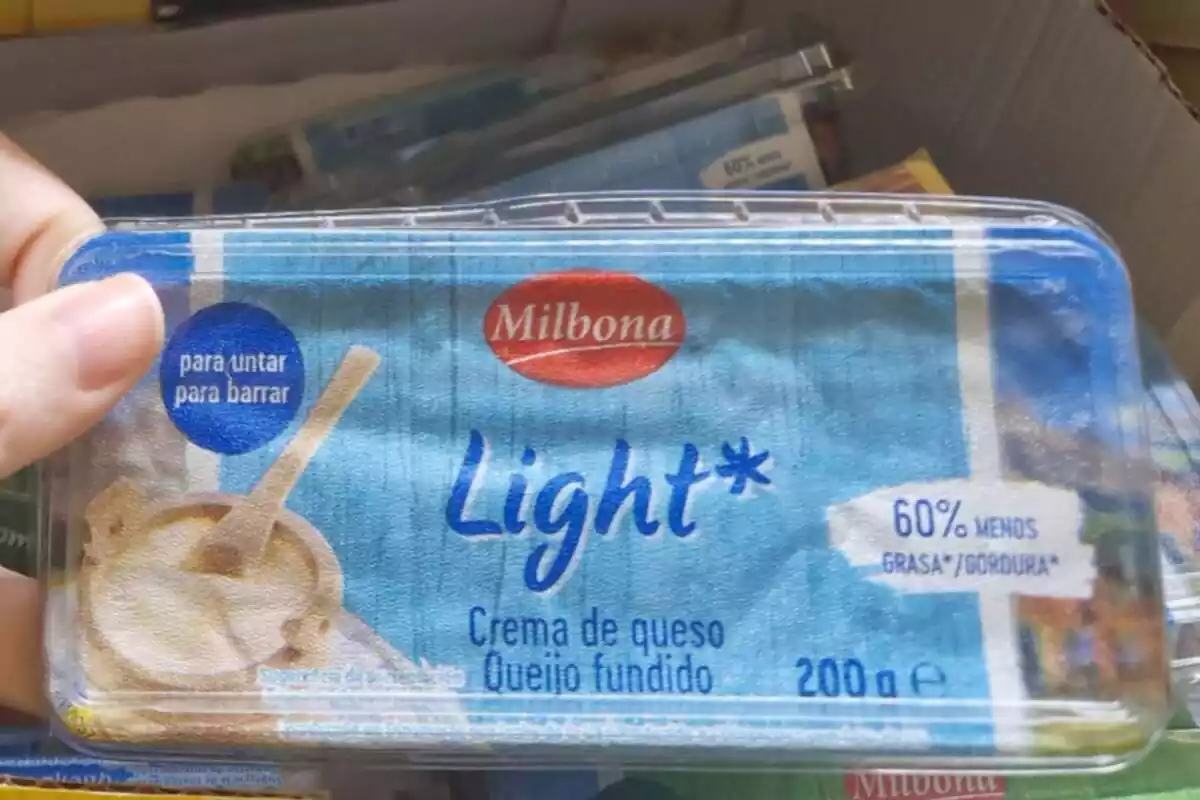 Crema de formatge fos light de Lidl