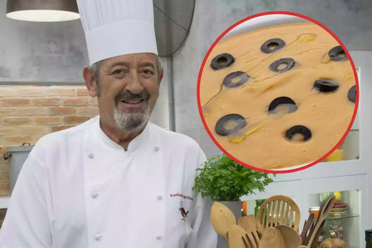 Crema lleugera de tomàquet amb olives negres de Karlos Arguiñano