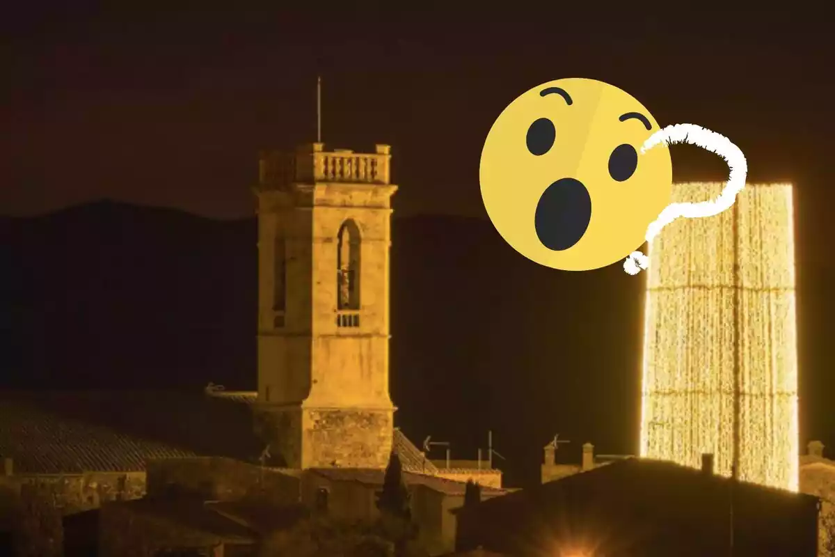 Torre de Cruïlles amb un emoji sorprès i un signe de pregunt