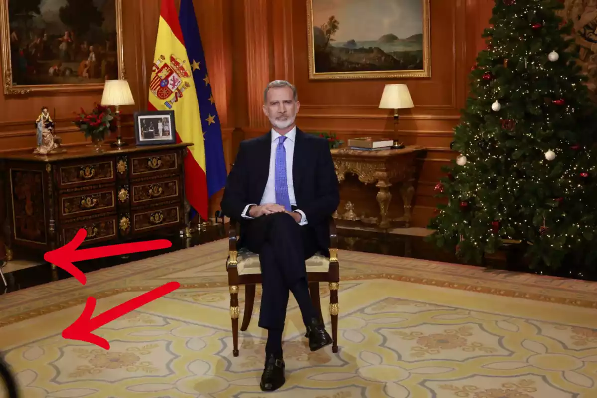 El Rei Felip durant el discurs de Nadal de 2023