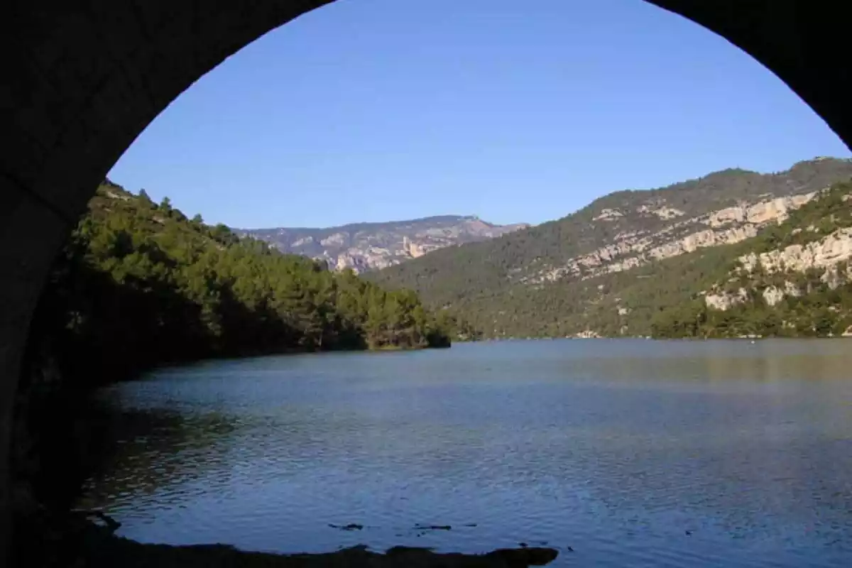 Imatge des d´un túnel de l´embassament d´Ulldecona, Castelló