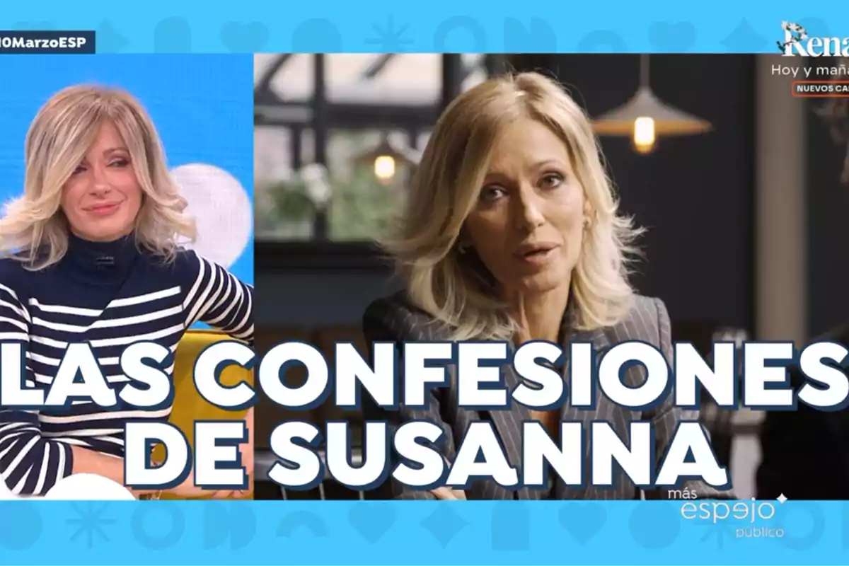 Susanna Griso appears in two different images with the text Susanna Griso appears in two different images with the text
