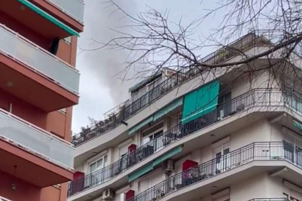 Two people were injured in an explosion in a residential building in central Barcelona