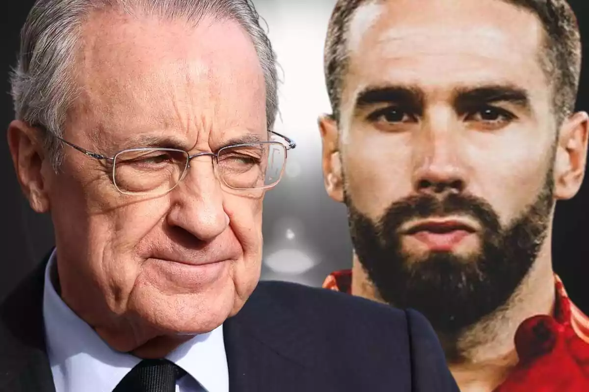 Muntatge de Dani Carvajal amb Florentino Pérez