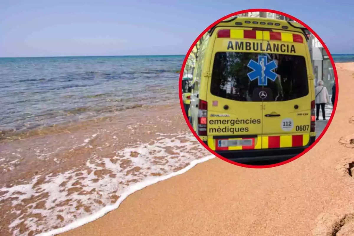 Ambulància d'emergències mèdiques a una platja.