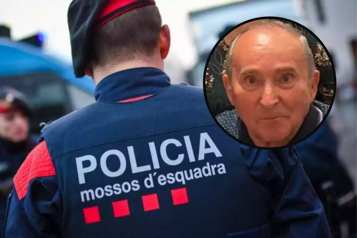 Fotomuntatge Mosso d'Esquadra amb una imatge d'Antonio, l'home trobat mort al Prat de Llobregat