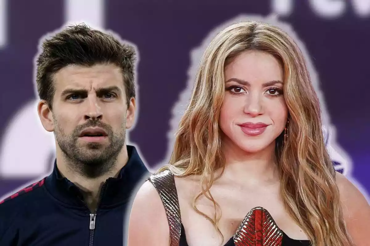 Muntatge fotogràfic entre una imatge de Shakira i una de Gerard Piqué
